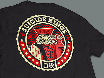 Suicide Kings Shirt appeal badge cards king shirt t shirt vector