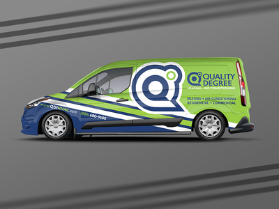 Van Wrap - QDI car graphics logo mock up van vehicle wrap