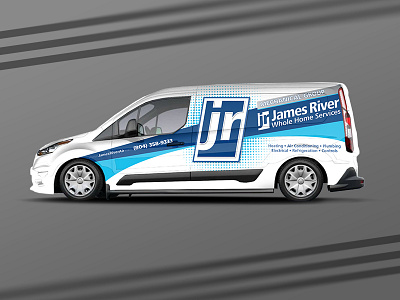 Van Wrap - JR car graphics logo mock up van vehicle wrap