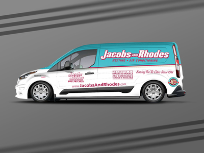 Van Wrap - Jacobs car graphics logo mock up van vehicle wrap