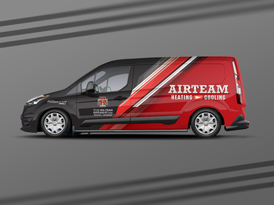 Van Wrap - Airteam car graphics logo mock up van vehicle wrap