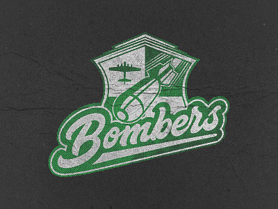 Bomber Badge bad guys club badge bomber logo plane type typogaphy vector