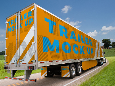 Freight Trailer Mock Up big rig freight mock up mock up photoshop psd trailer