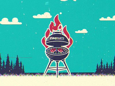 BBQ Animation after effects animated illustration logo motion