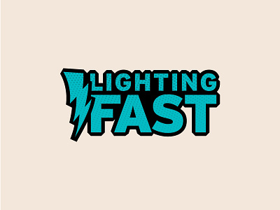 Lighting Fast badge logo type typography