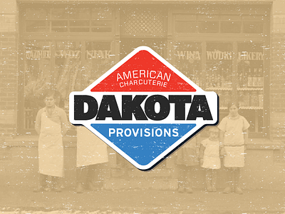 Dakota Provisions Badge badge design logo typography