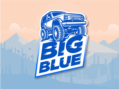 Big Blue Badge badge logo type typography vector