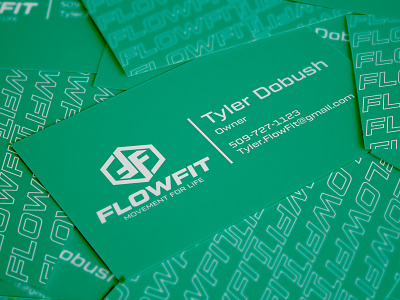 FlowFit BC badge branding business card design logo vector