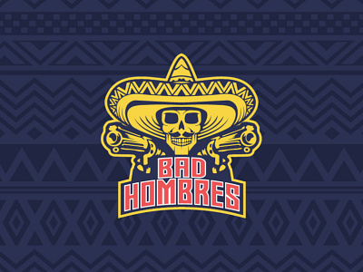 Bad Hombres badge branding illustration logo type typography vector
