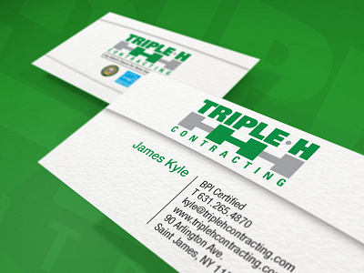 Triple H - Business Cards business card design type