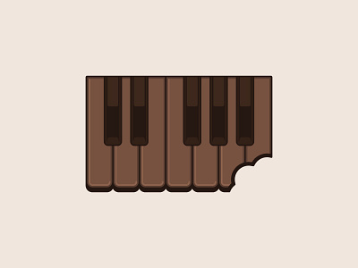 Sweet Piano chocolate illustration piano sweet