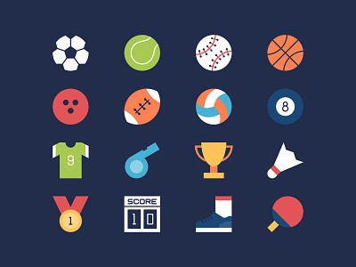 Sport Flat Icons flat icon sport ui user interface