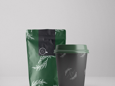 Packaging - Coffee shop branding coffee coffee shop design flower graphic design illustration logo