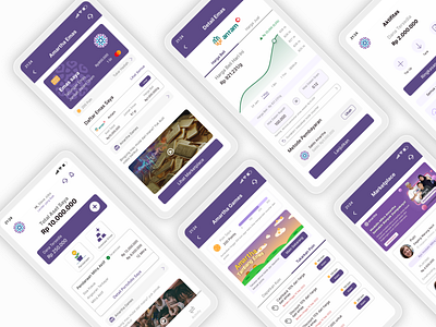 Gold Investment - Amartha Mobile App amartha case study design figma financial inspiration mobile mobile design purple ui ux white