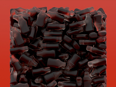 Cola Cube 3d candy cola edible food shaders