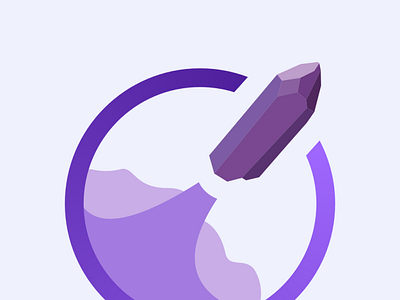 Amethyst Rocket design graphic design logo vector