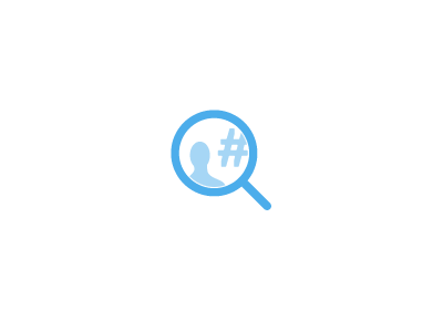 Search hashtag icon search user