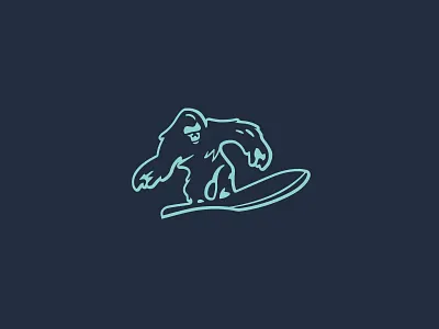 Surfing Yeti branding canada erie freshwater great lakes huron illustration logo michigan ontario superior surfing united states yeti