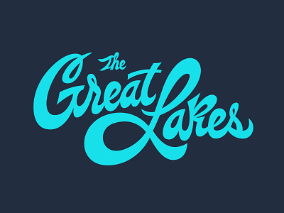 Vintage Great Lakes canada fresh great lakes hand drawn illustration lakes logo script typography united states vintage water