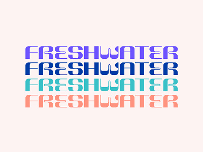 Freshwater Type 90s branding canada custom freshwater great lakes lakes retro typography united states wordmark