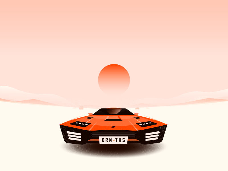 Rebels this kern canada waterloo illustration sunset desert flying car future rebel