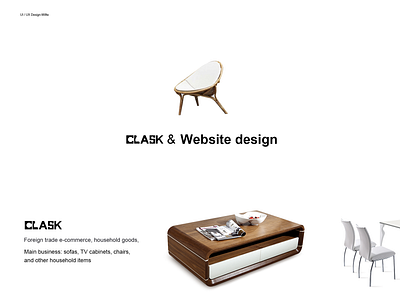 clask-website chair design home shopping sketch ui web 电脑 设计