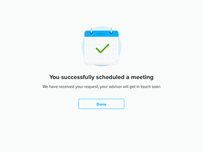 Schedule a meeting booking calendar illustration success ui