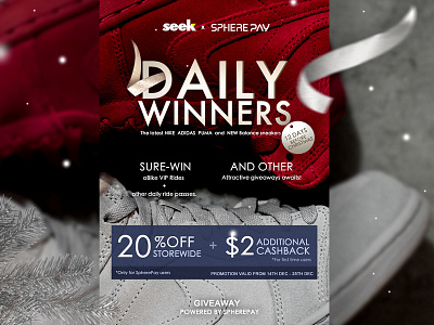 Daily winners app design ui web