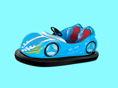 Go-kart blue design icon photoshop