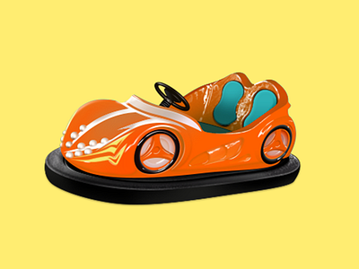 Go-kart design icon orange photoshop
