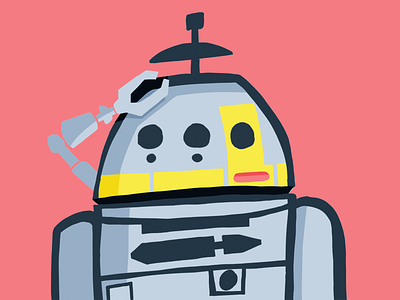 CH-33P AKA "Cheep" Droid Hero design droid flat icon illustration starwars