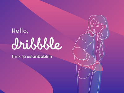 Hello Dribbble design flat hello hello dribble illustration vector