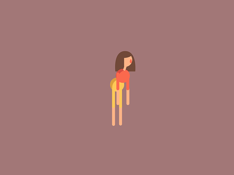 yoga girl 2d 2d animation after effects animation character flat flat design funny funny character gif girl illustration motion graphic vector yoga