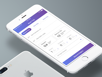 Aeromi dailyui flight booking gradient inspiration interface mobile mockup navigation pattern phone ticket ui