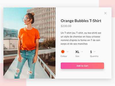 Product Card add card cart e commerce material modal product shop t shirt web