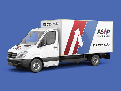 ASAP - Box Truck box truck branding cooling graphic design heating hvac logo vehicle wrap