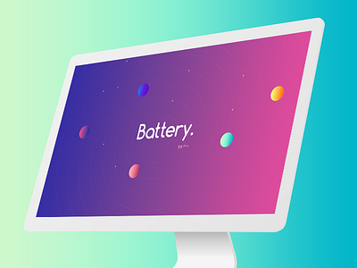 Battery battery space ui webdesign