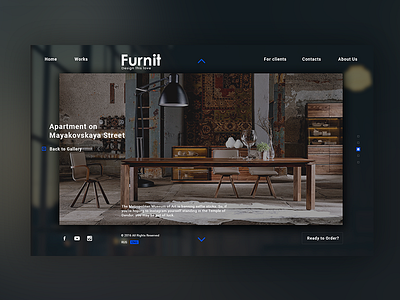 Furnit Design Concept apartments desctop designer furnit main screen promo slider ui ux web website