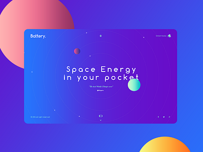 Battery battery gadjet space ui webdesign
