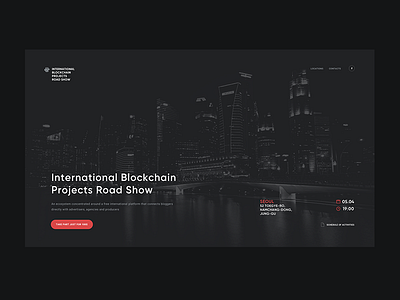 International Blockchain Projects Road Show blockchain crypto landing main uiux