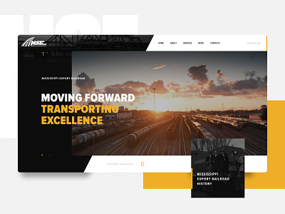 Mississippi Export Railroad desktop slider uiux web webdesign website wedesign