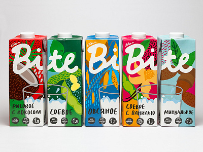 "Take a Bite" Alternative milk design food milk package packaging