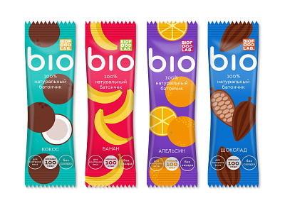 Bio Fruit Bars design food fruit bar illustration package package design packaging