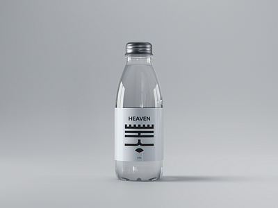 Heaven water 3d art bottle brand branding design graphic design illustration inspiration logo minimalist mockup