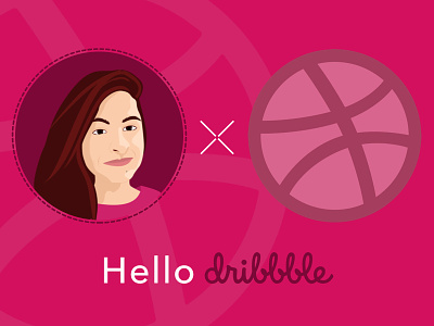 Hello Dribbble debutshot design flat illustration vector