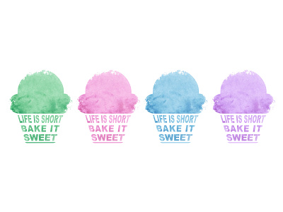 Colorburst Cupcakes clean creative cupcakes design illustration typography