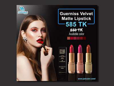 Matte Lipstick Social Media Ads Design advertisements lipstick ads lipstick ads design