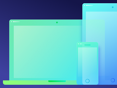 Dp 4 device gradient graphic illustration sketch