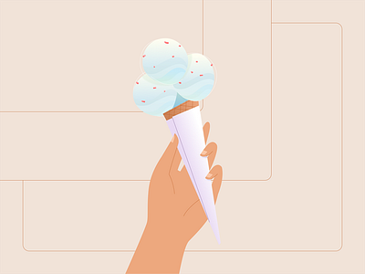 Ice Cream gradient ice cream illustration vector