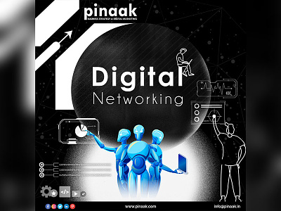 Digital Network app branding design icon illustration it company ui vector web website